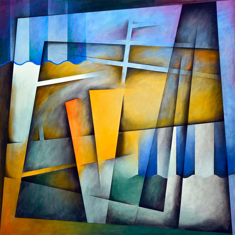 Int.Passage 20, Öl auf LW, 100 x 100cm, 2013