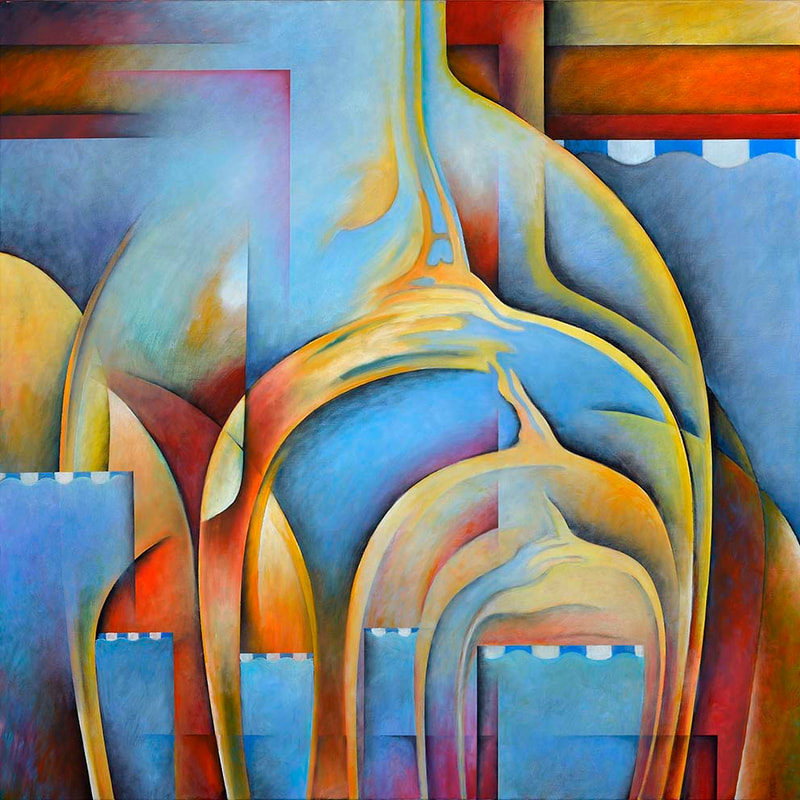 Int.Passage 21, Öl auf LW, 100 x 100cm, 2013*