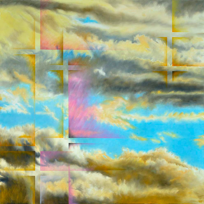 Int.Passage 25, Öl auf LW, 100 x 100cm, 2014