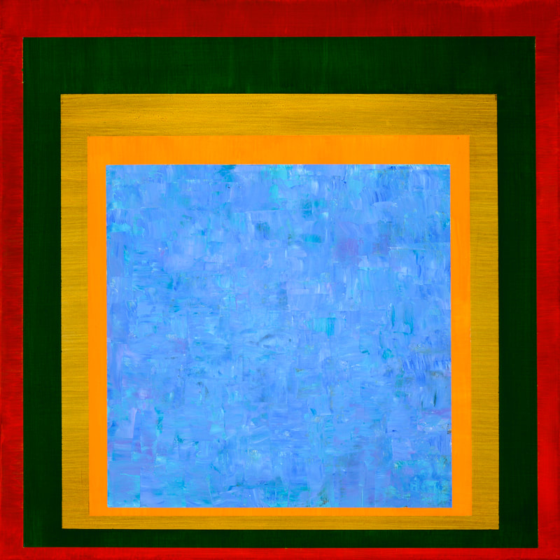Int.Passage, étude 3 60x60cm, Acryl Öl auf LW, 2025 (vergleiche Zyklus Interiors, Passage 2010/14)