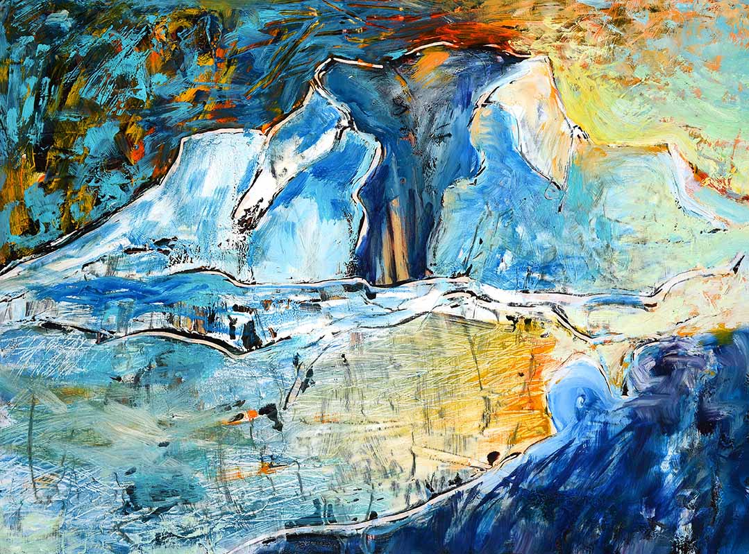 Pizzalandschaft, Ölfarbe auf Pizzakarton, 28.5 x 38.5cm, 2000/01 - 19