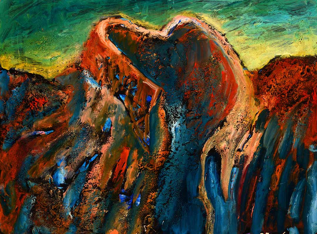 Pizzalandschaft, Ölfarbe auf Pizzakarton, 28.5 x 38.5cm, 2000/01 - 27