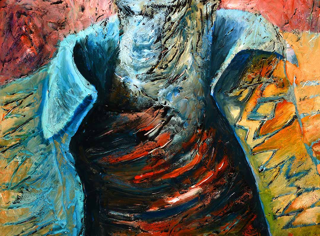 Pizzalandschaft, Ölfarbe auf Pizzakarton, 28.5 x 38.5cm, 2000/01 - 29