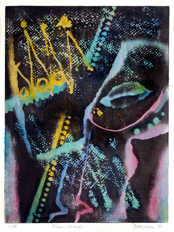 31 Reine de nuit, 15x20cm,coloriert,1987