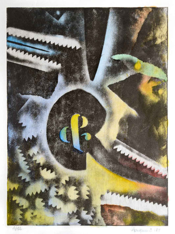 34 Reine de nuit, 15x20cm,coloriert,1987