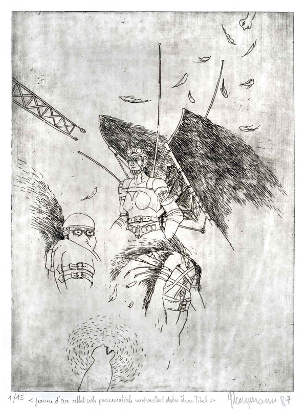 23 Jeanne d'arc pneumatisch,15x20cm, 1987