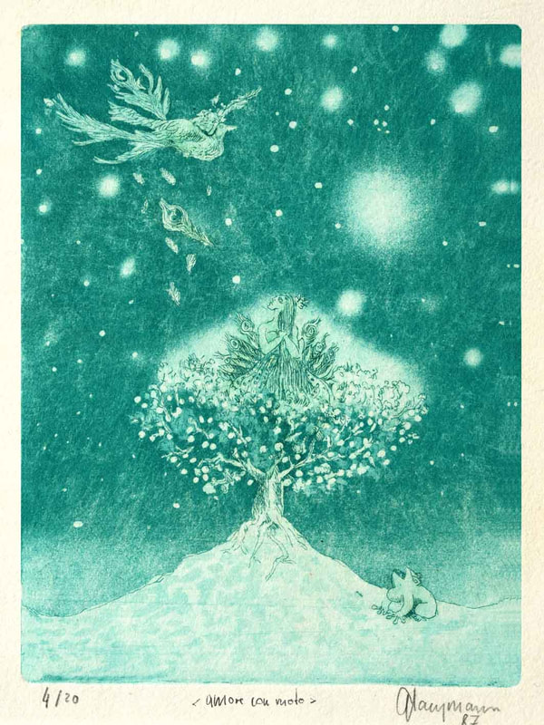 12 Amore con moto (für Regina), 9x12cm, 1987
