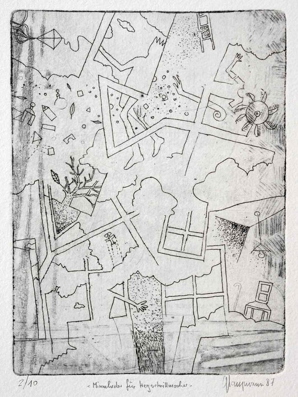 17 Minnelieder für Herzschrittmacher, 9x11cm, 1987