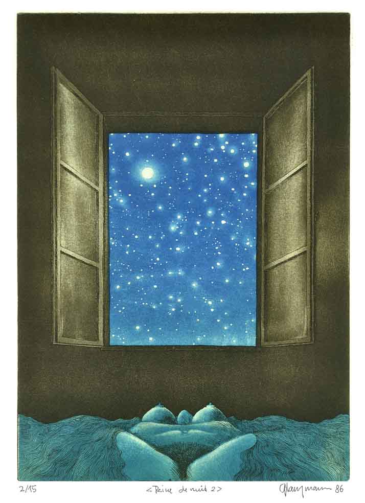 10 Reine de nuit, 2 Platten 20.5x29,5cm, 1986