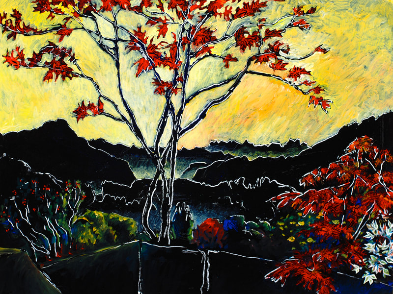 05 Die Terrasse, Serie 1, Industrielack, 60x80cm