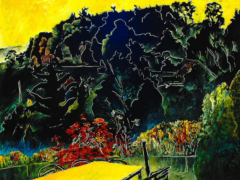 10 Die Terrasse, Serie 1, Industrielack, 60x80cm