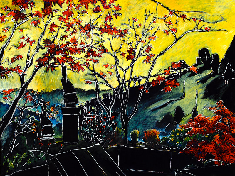 12 Die Terrasse, Serie 1, Industrielack, 60x80cm