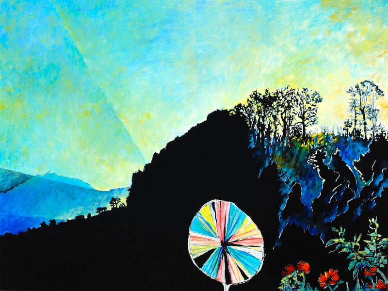 14 Die Terrasse, Serie 1, Industrielack, 60x80cm