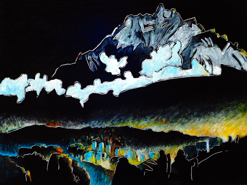 15 Die Terrasse, Serie 1, Industrielack, 60x80cm