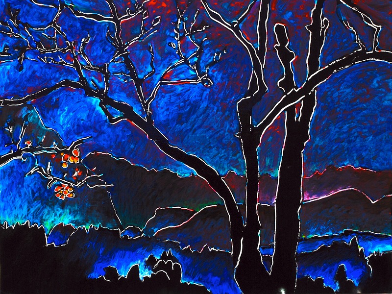 17 Die Terrasse, Serie 1, Industrielack, 60x80cm