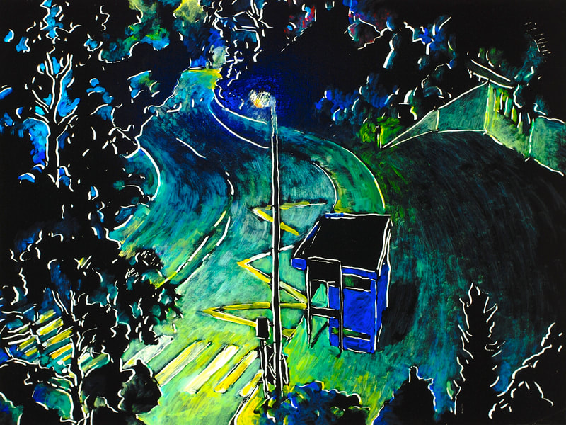 18 Die Terrasse, Serie 1, Industrielack, 60x80cm