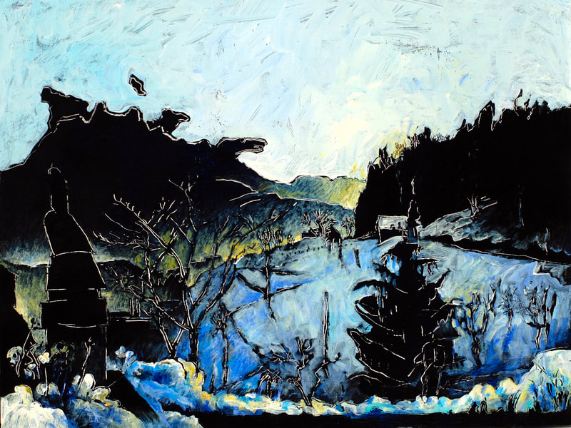 20 Die Terrasse, Serie 1, Industrielack, 60x80cm