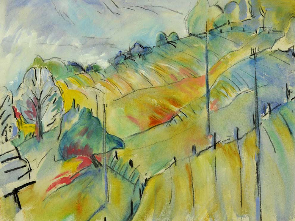 2 Studie, Kohle, Acryl auf BW, 60x80cm, 1991