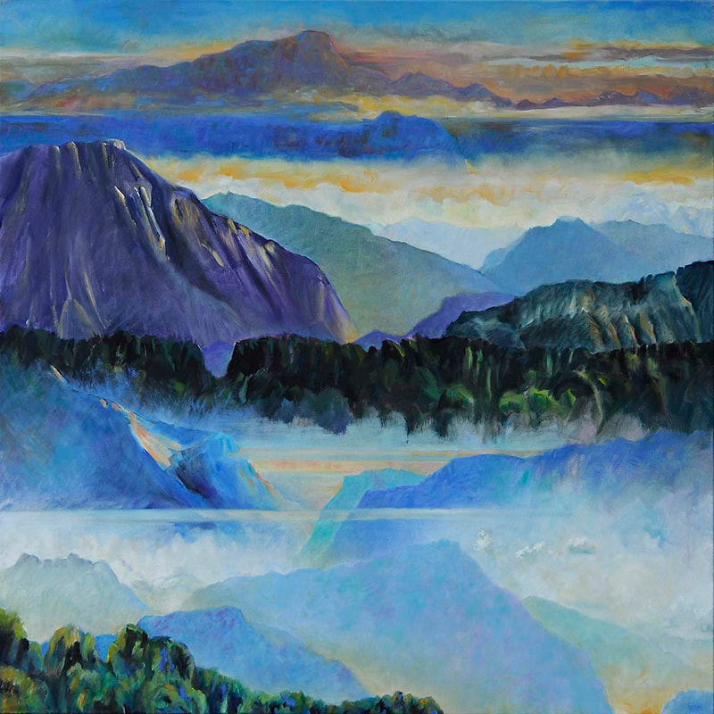 8 Studie Stanserhorn, ÖL LW, 100x100cm, 2017