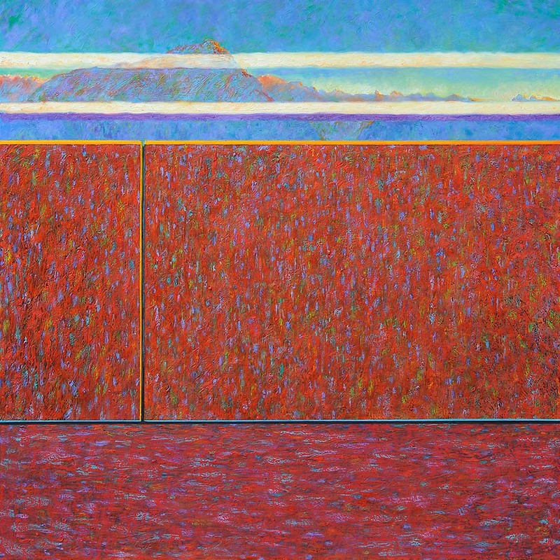 10 Studie, Abends 2, ÖL LW 100x100cm, 2006