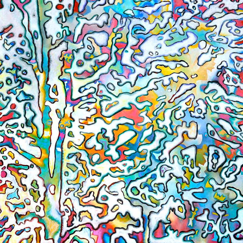 Vergl.Zyklus S2 "Landschaft-Die Terrasse",120x120cm, 2021
