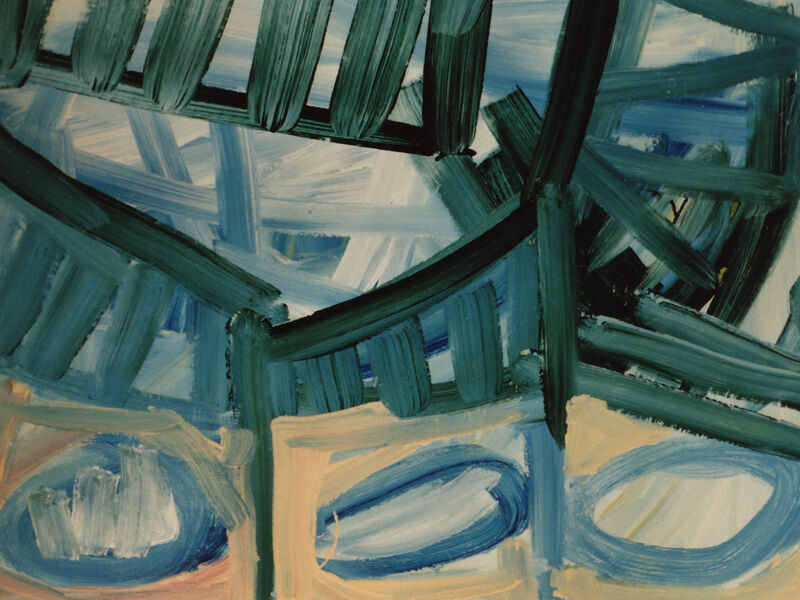 Signale & Stille / Weder Raum noch Zeit, Acryl auf Karton, 60 x 80cm, 1992 - 02