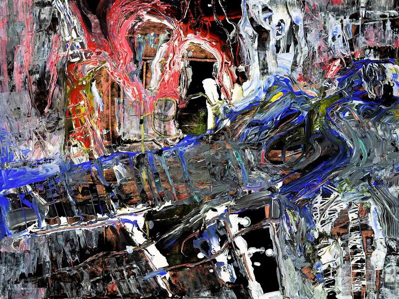 Squat-in-a-cold-room-2,-Acryl-auf-HK,-60-x-80cm,-1994