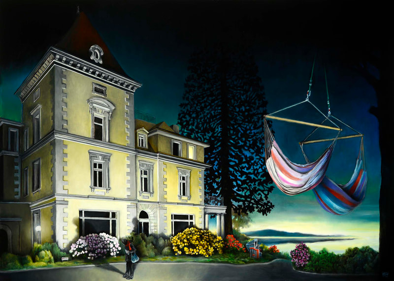 Stationen 17, MB-Zug, Öl auf LW, 100x140cm, 2022