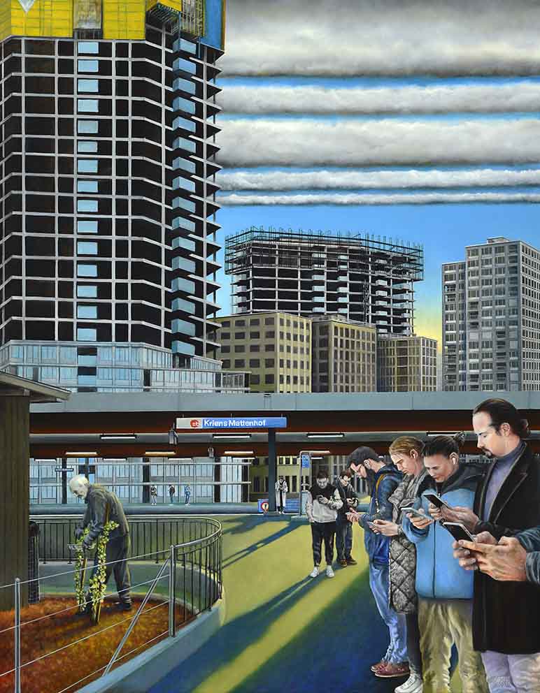 Stationen 20 A, Kriens Mattenhof1 1, Öl LW, 140x180cm, 2025