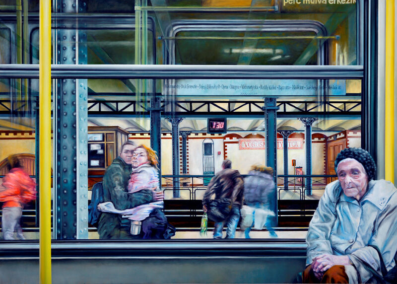 Stationen 5, Vörösmarty utca, Budapest, Öl auf LW, 100 x 140cm, 2013