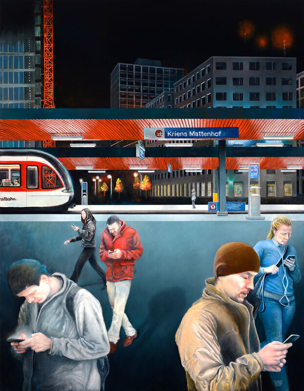 Stationen 20 B, Kriens Mattenhof1 2, Öl LW, 140x180cm, 2025