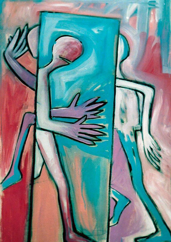 Still Alife 1, 91 x 128cm, Kohle & Acryl auf BW, 1991