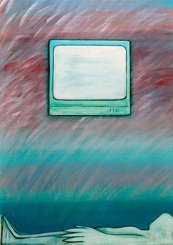 Still Alife 7, 91 x 128cm, Kohle & Acryl auf BW, 1991