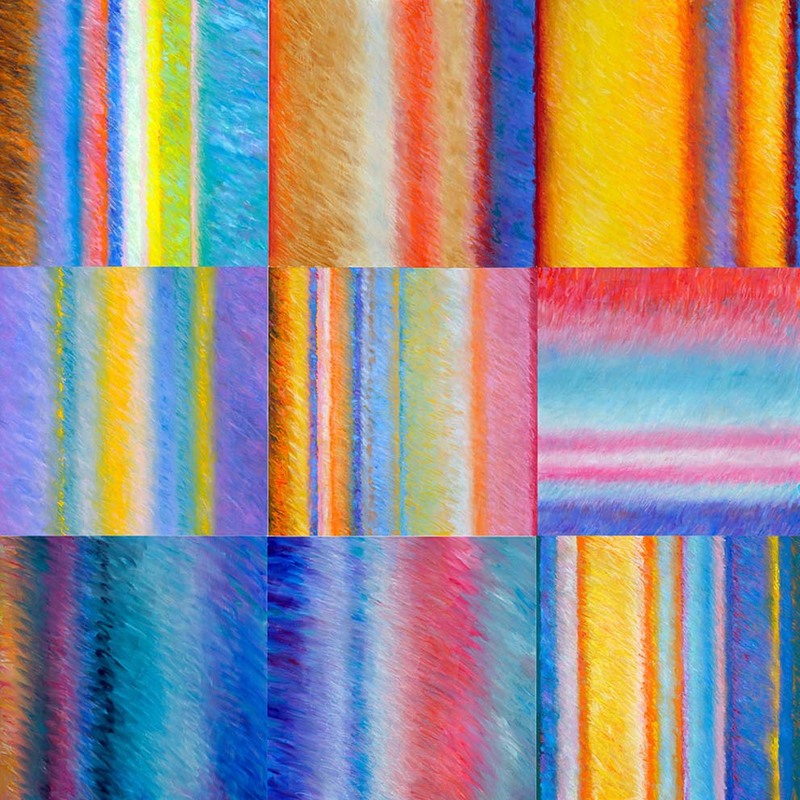 Tonspuren S3, Kompilation mit 9 Modulen, auf Holzrahmen, 174x174cm, 2013, - 39