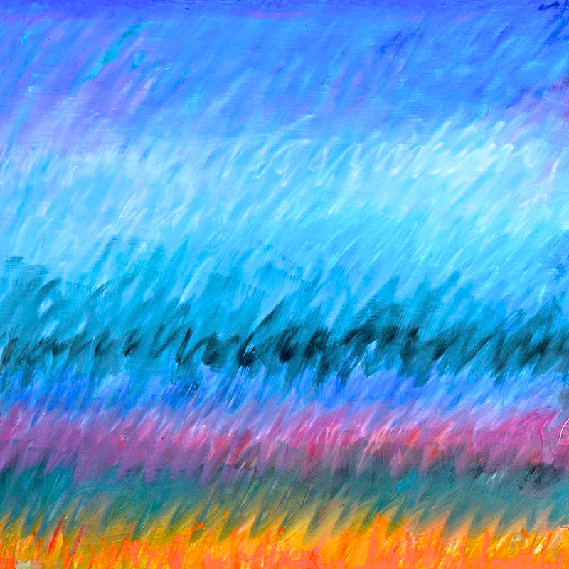 Tonspuren S3, ÖL auf Holzplatte, 58x58cm, 2013, Modul - 02
