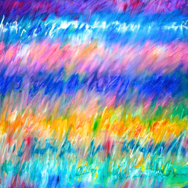 Tonspuren S3, ÖL auf Holzplatte, 58x58cm, 2013, Modul - 10