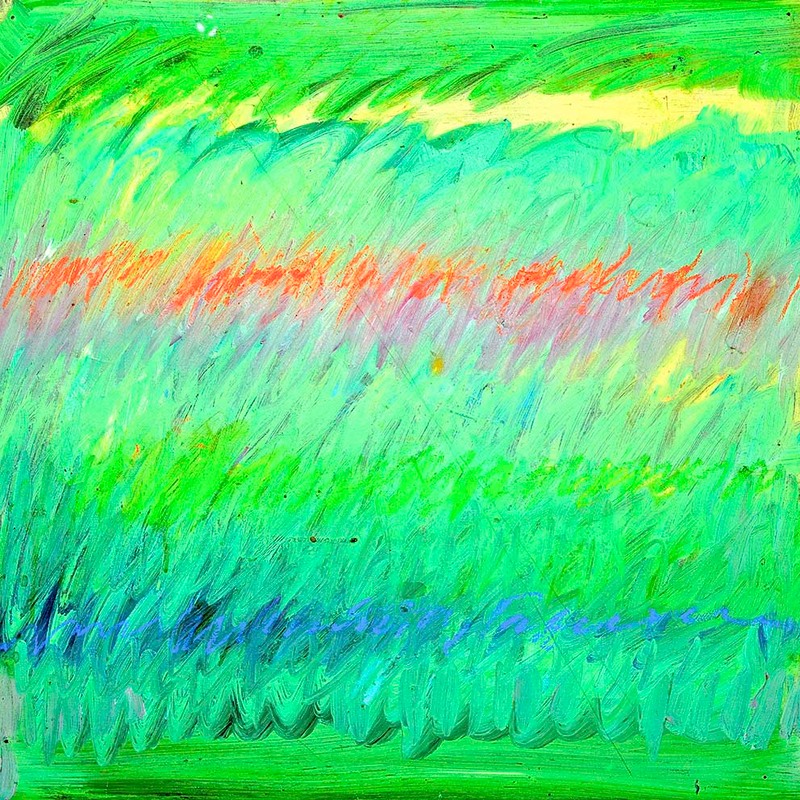 Tonspuren S3, ÖL auf Holzplatte, 58x58cm, 2013, Modul - 11