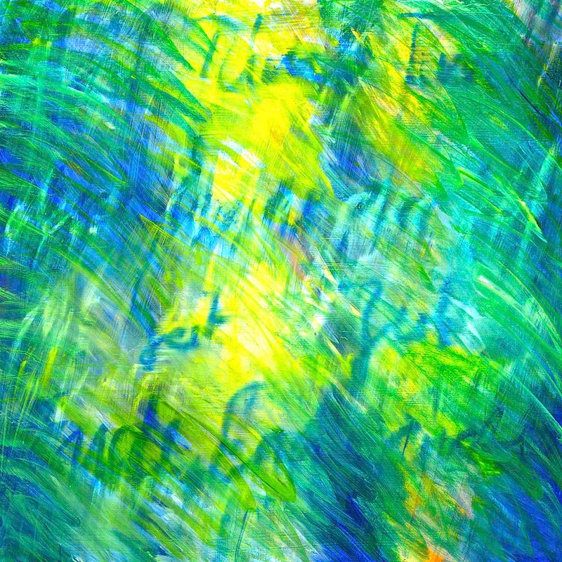 Tonspuren S3, ÖL auf Holzplatte, 58x58cm, 2013, Modul - 12