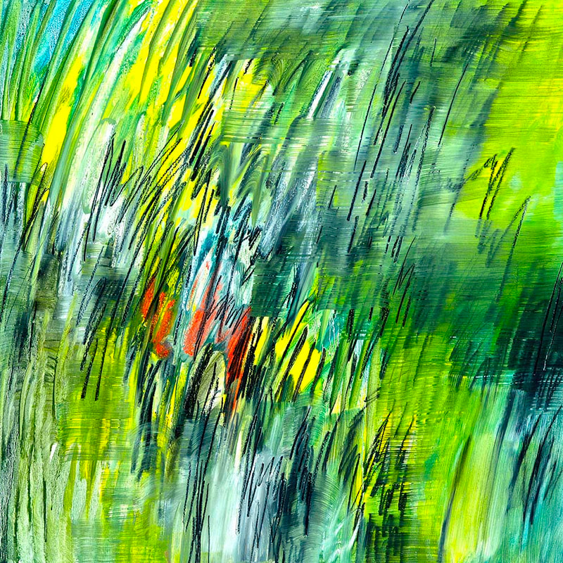 Tonspuren S3, ÖL auf Holzplatte, 58x58cm, 2013, Modul - 13