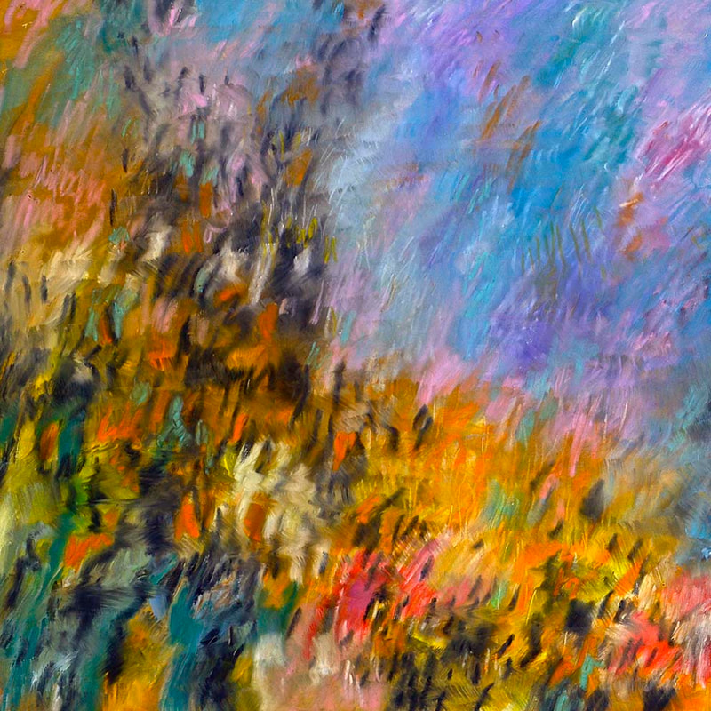 Tonspuren S3, ÖL auf Holzplatte, 58x58cm, 2013, Modul - 18