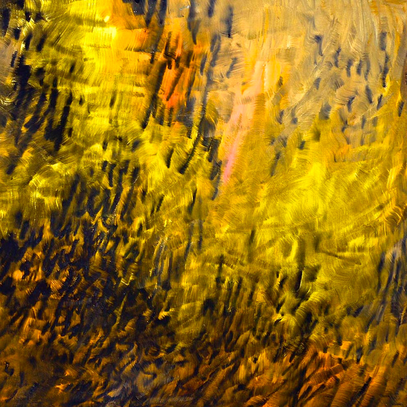 Tonspuren S3, ÖL auf Holzplatte, 58x58cm, 2013, Modul - 21