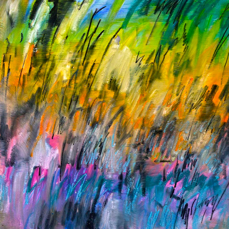 Tonspuren S3, ÖL auf Holzplatte, 58x58cm, 2013, Modul - 23