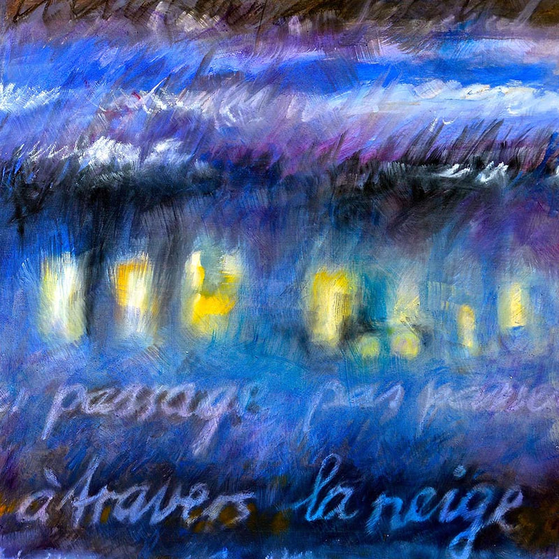 Tonspuren S3, ÖL auf Holzplatte, 58x58cm, 2013, Modul - 27