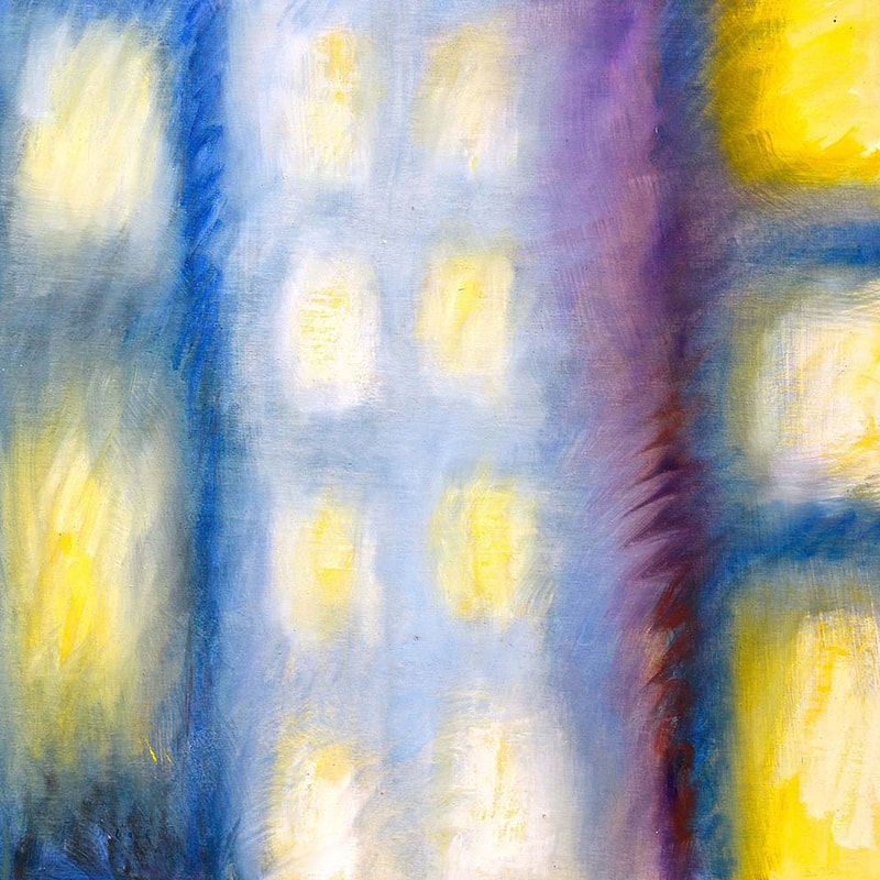 Tonspuren S3, ÖL auf Holzplatte, 58x58cm, 2013, Modul - 30