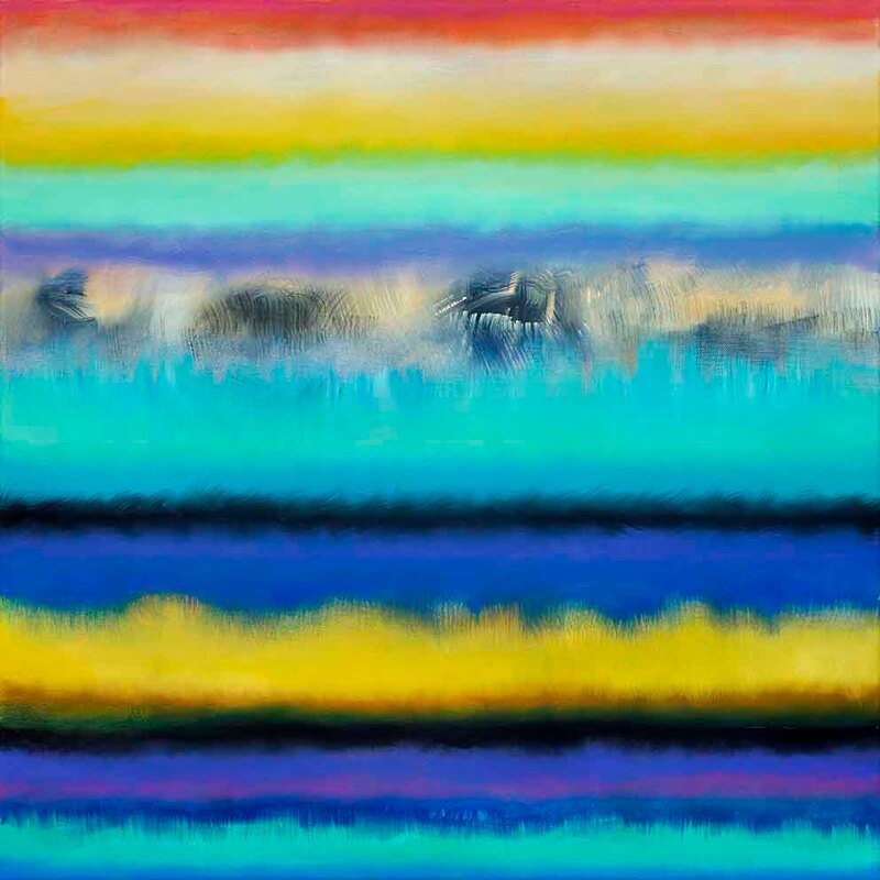 Tonspuren S5 ÖL auf LW, 60x60cm, 2018-19 - 15