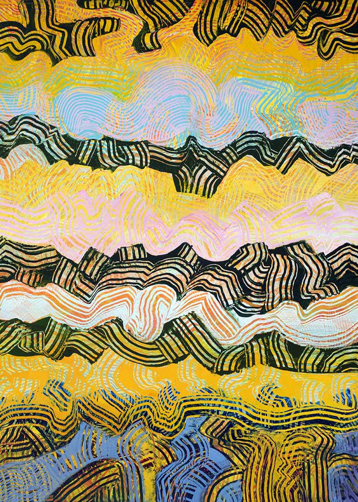 Tonspuren-S8--13-O.T,Acryl/Papier,92x128cm,2020
