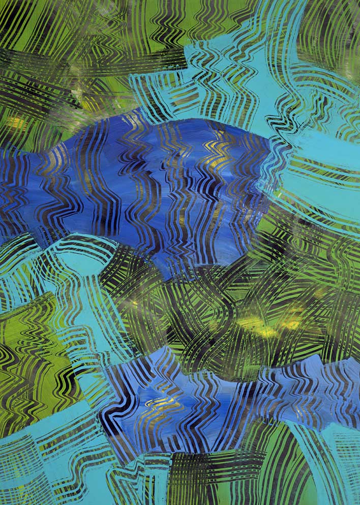 Tonspuren-S8--29-"Ondine" (Debussy),Acryl/Papier,92x128cm,2020