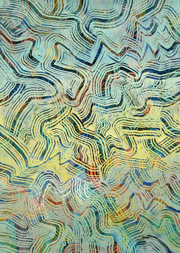 Tonspuren-S8--31-O.T,Acryl/Papier,92 x 128cm,2020