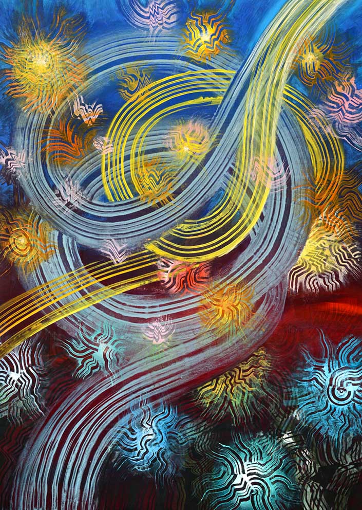 Tonspuren S8 41 (Schoenberg/ Gurrelieder Zyklus) 92x128cm, 2022