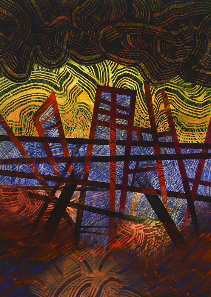 Tonspuren S8 47 (Schoenberg/ Gurrelieder Zyklus) 92x128cm, 2022